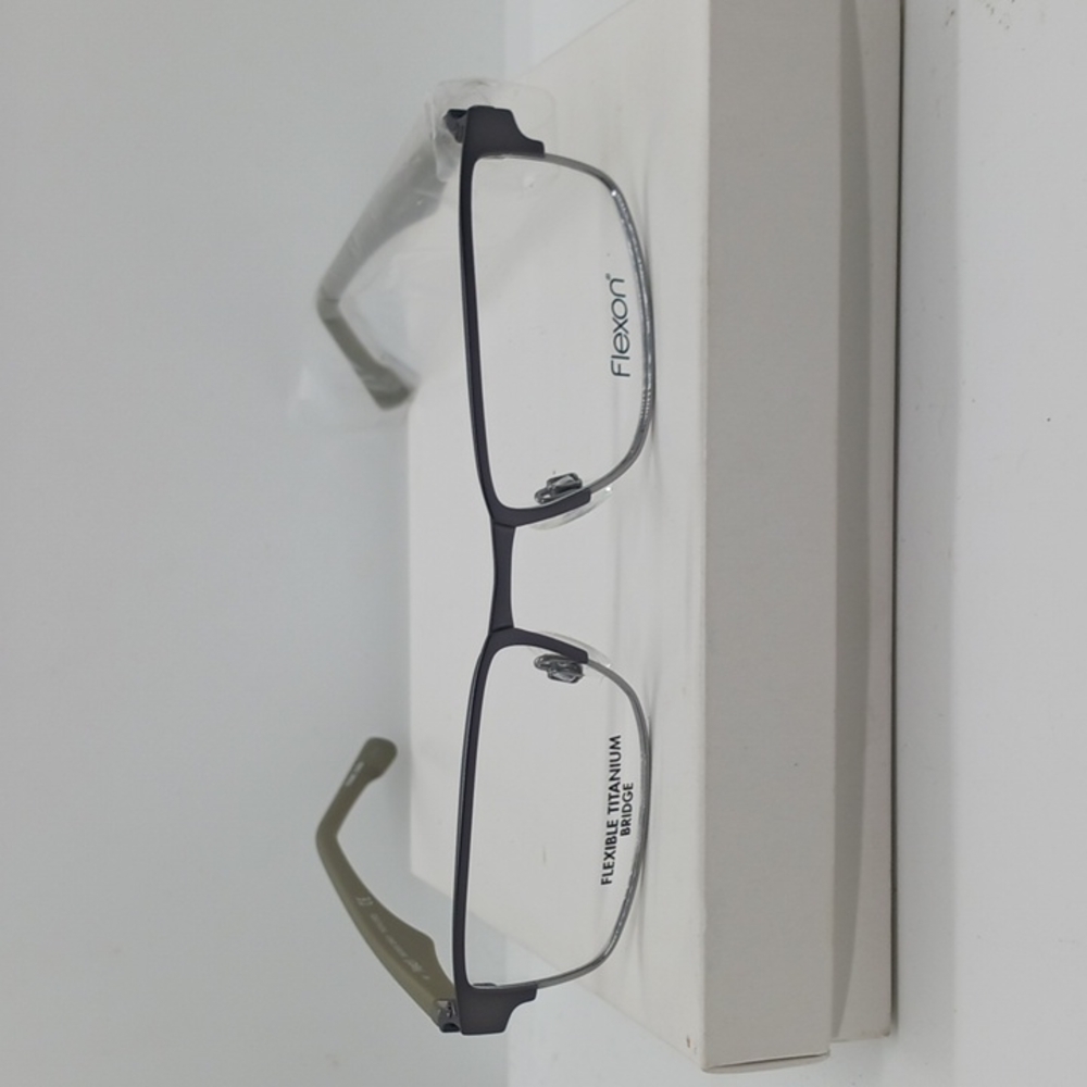 NWT MEN'S FLEXON EYEGLASS FRAMES FLE1072 GUNMETAL